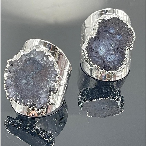 COLORFUL GEODE STATEMENT RING - Picture 7 of 10